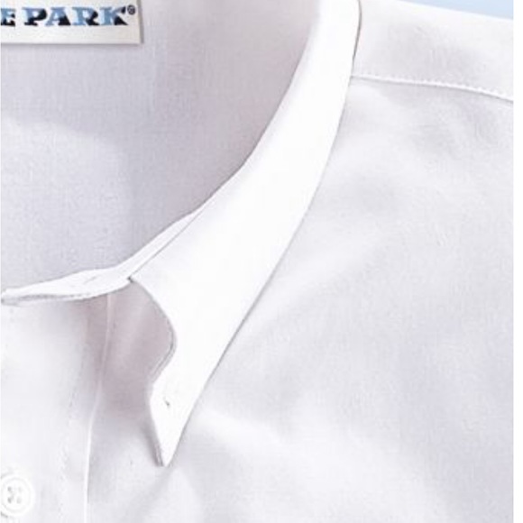 2- 17.5neck 34/35sleeve Irvine Park Oxford casual/dress Wrinkle Resistant Shirts - Picture 3 of 4